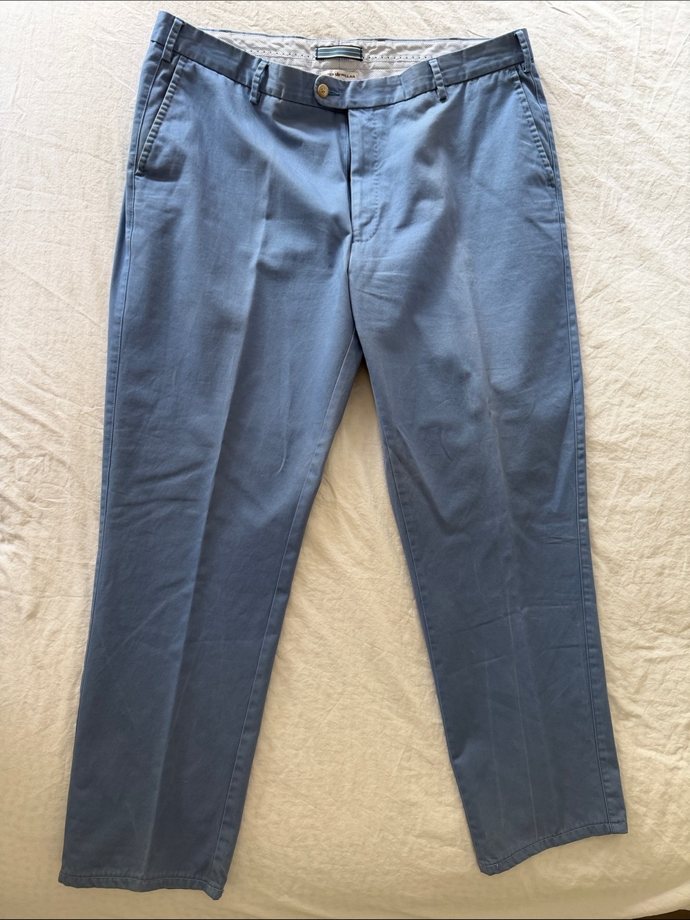 Peter Millar Men’s Slate Blue Cotton Chino Pants, Size 40